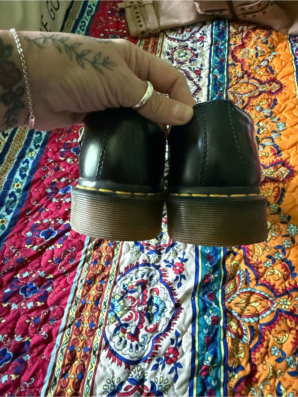 Dr. Martens Ladies Black Leather Double-Strap Mary Janes - Picture 6 of 6